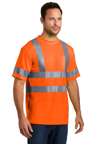 CornerStone®  ANSI 107 Class 3 Adult Unisex Short Sleeve Snag-Resistant Reflective T-Shirt